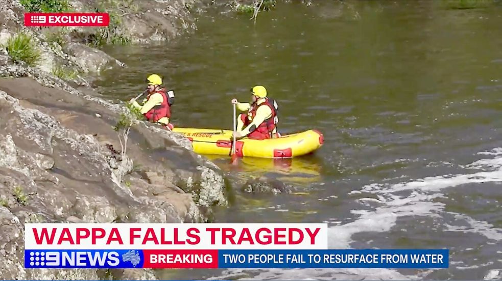 Die Wappa Falls in Queensland gelten als gefährlich - es gab dort schon einige Todesfälle. Foto: 9news/9NEWS/AAP/dpa