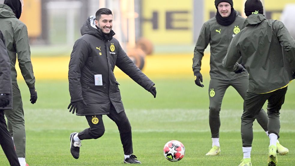 Nuri Sahin war im Training selbst am Ball aktiv. Foto: Federico Gambarini/dpa