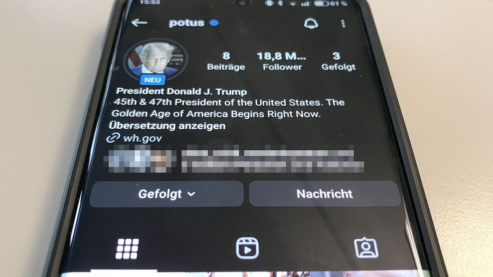 Viele Nutzer sind verwundert, dass sie bei Instagram dem US-Präsidenten Donald Trump folgen. Foto: Patrick Kern