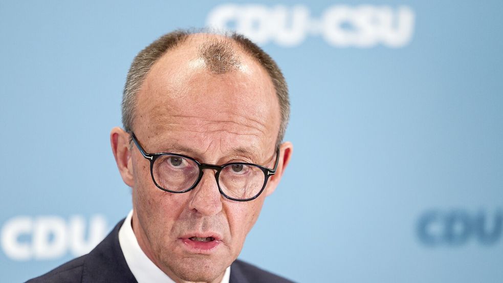 Der Kanzlerkandidat der Union, Friedrich Merz, kündigte für den Fall einer Regierungsübernahme Aufenthaltsrechtsänderungen an Foto: dpa/Hannes P Albert