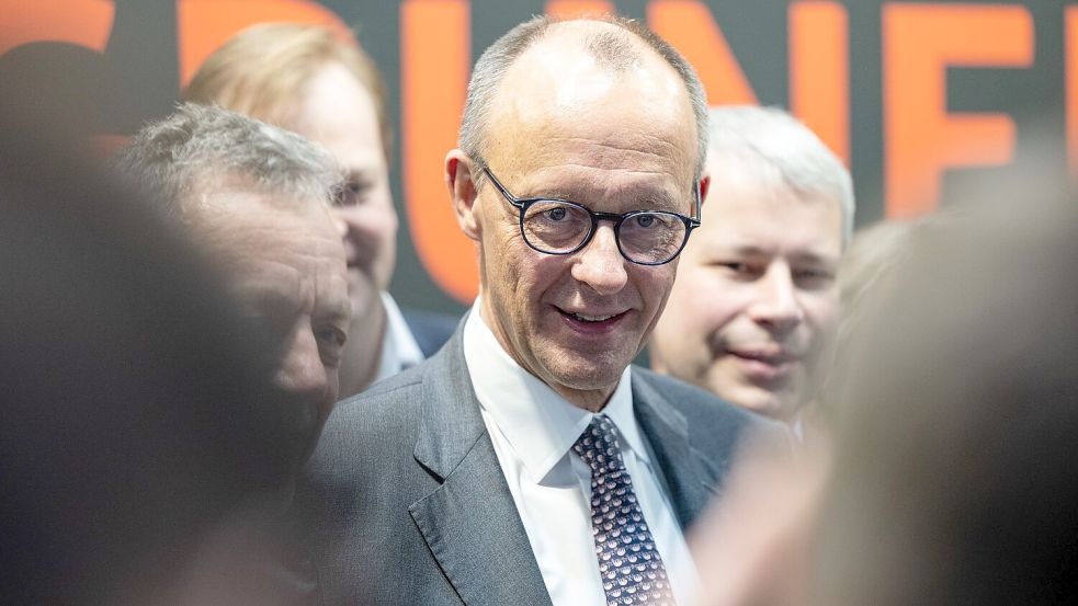 CDU-Kanzlerkandidat Friedrich Merz hat auf der Grünen Woche in Berlin viele Versprechungen in Richtung der Landwirtschaft gemacht. Foto: Hannes P. Albert/dpa