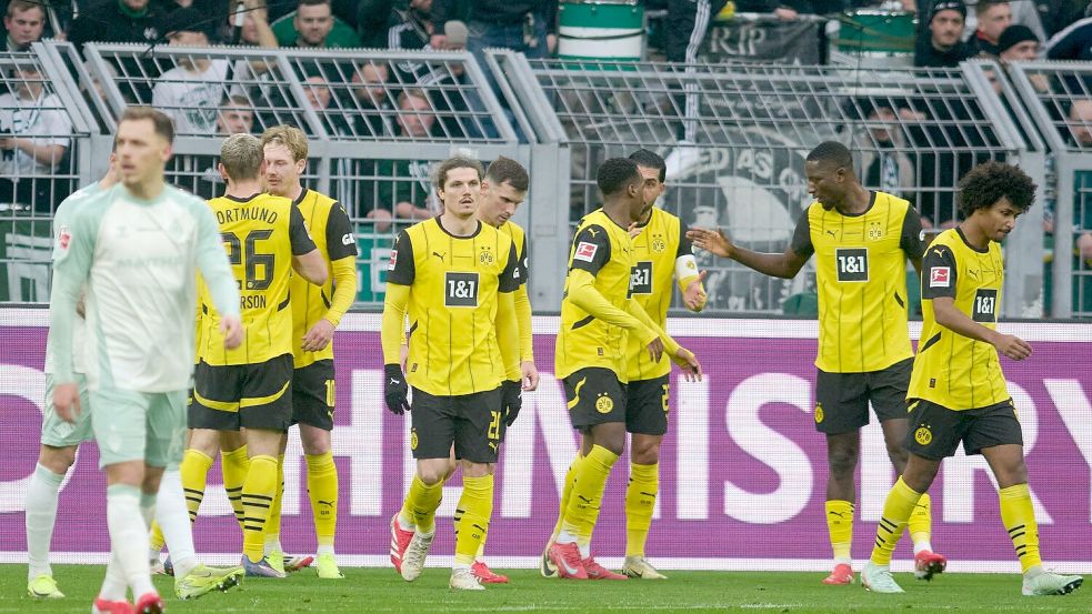 Guirassy brachte den BVB in Führung. Foto: Bernd Thissen/dpa