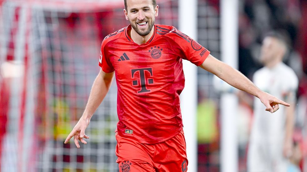 Harry Kane traf auch im 50. Bundesliga-Spiel. Foto: Sven Hoppe/dpa