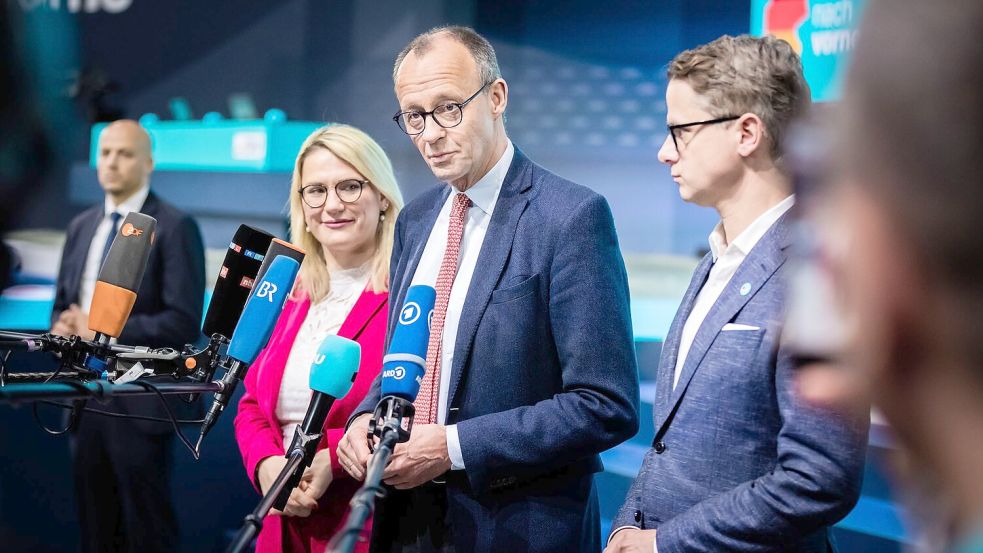 Die CDU will mit einem „Sofortprogramm“ nach einer Regierungsübernahme die Wirtschaft ankurbeln und für mehr Sicherheit sorgen. Überschattet das AfD-Thema den Wahlparteitag in Berlin? Foto: Christoph Soeder/dpa