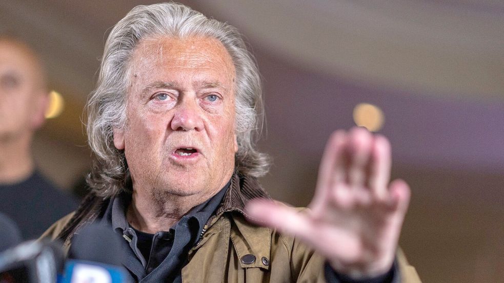 Trumps früherer Berater Steve Bannon rechnet mit einem „Zeitalter Trumps“. (Archivbild) Foto: Eduardo Munoz Alvarez/AP/dpa