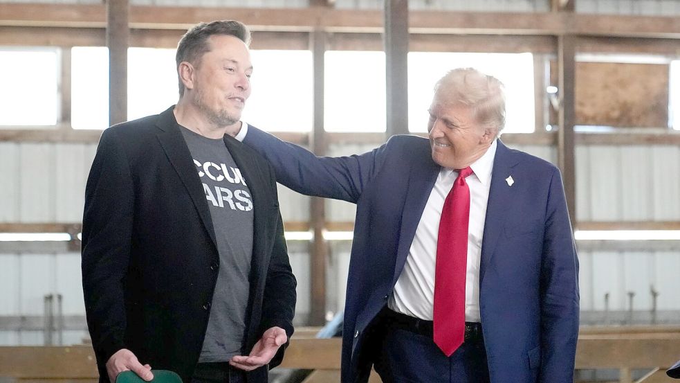 Elon Musk und Donald Trump. (Archivbild) Foto: Alex Brandon/AP/dpa