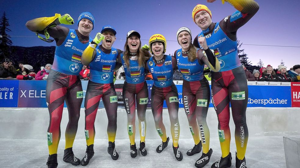 Goldrausch in Whistler: Rodel-Team mit überragender Medaillenbilanz. Foto: DARRYL DYCK/The Canadian Press/AP/dpa