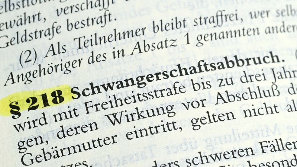 Der Paragraf 218 im Strafgesetzbuch regelt bislang die Strafbarkeit von Schwangerschaftsabbrüchen. Foto: Bernd Weißbrod/dpa