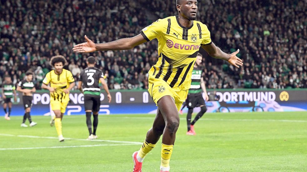 Serhou Guirassy brachte den BVB in Führung Foto: Federico Gambarini/dpa