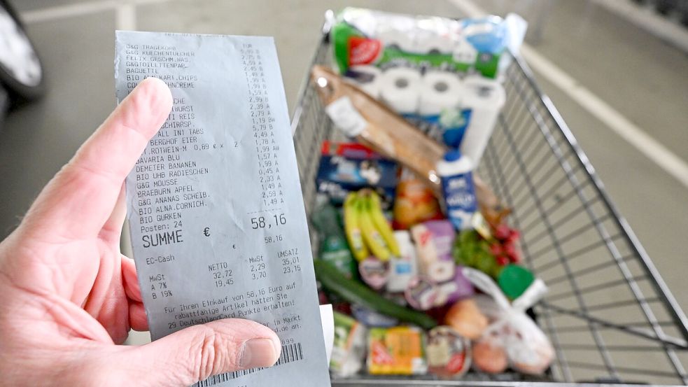 Die Lebensmittelpreise in Deutschland steigen kaum noch (Archivbild) Foto: Bernd Weißbrod/dpa