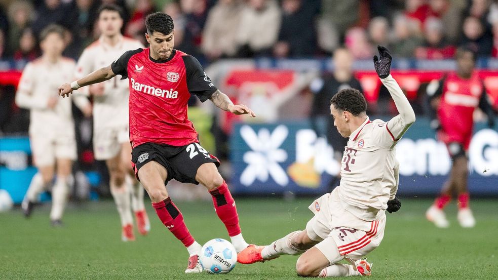 Leverkusen und die Bayern schenkten sich im Spitzenspiel nichts. Foto: Marius Becker/dpa