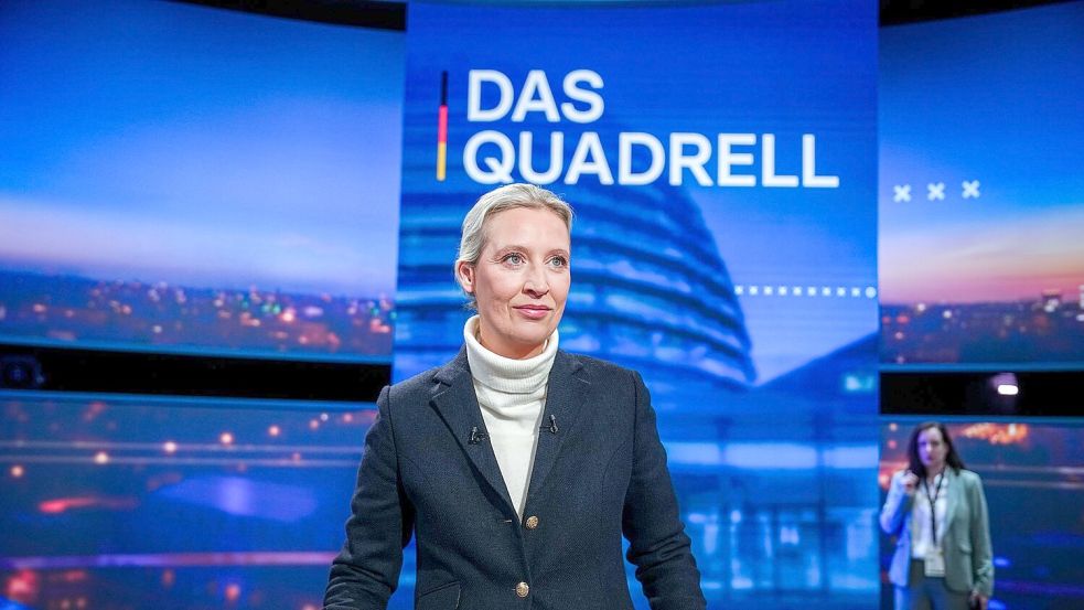 AfD-Kandidatin Alice Weidel stand mit ihren außenpolitischen Positionen allein da. Foto: Kay Nietfeld/dpa-Pool/dpa