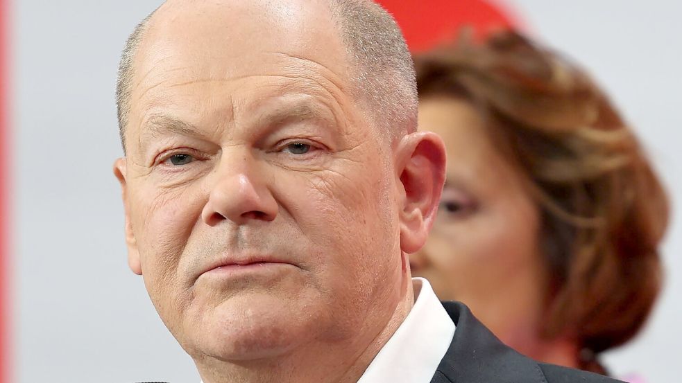 Für Kanzler Scholz ist es kein guter Abend. Foto: Jan Woitas/dpa