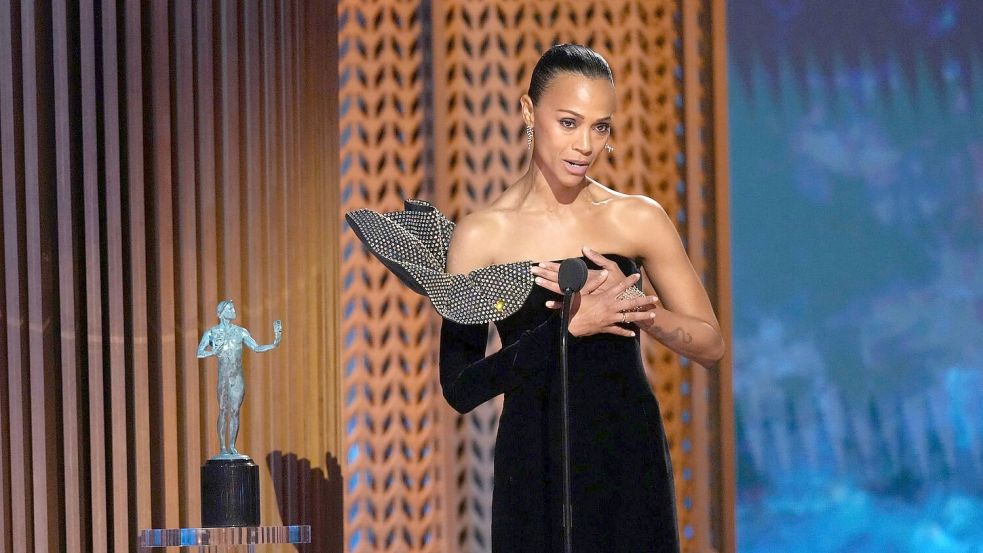 Zoe Saldana wurde bei den SAG-Awards zur besten Nebendarstellerin erklärt. Foto: Chris Pizzello/Invision via AP/dpa