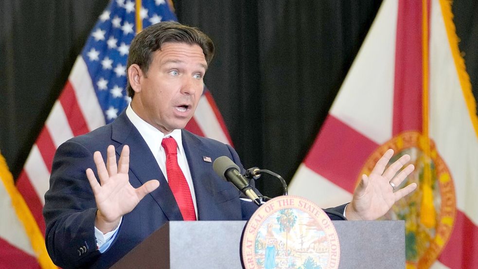 „Florida ist kein Ort, an dem diese Art von Verhalten willkommen ist“, sagt Gouverneur Ron DeSantis. (Archivbild) Foto: Lynne Sladky/AP/dpa