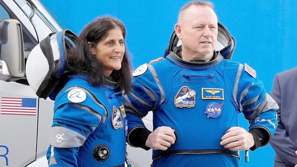 Suni Williams und Barry Wilmore waren Anfang Juni 2024 zum Außenposten der Menschheit geflogen. Foto: John Raoux/AP/dpa