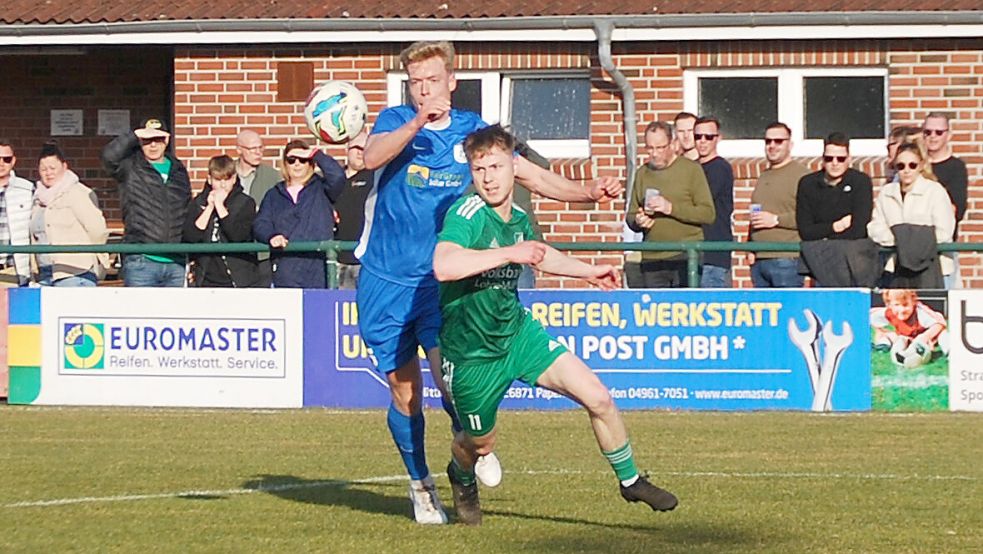 BW Papenburg (in blau Jonas Korte) freut sich auf das Topspiel beim SV Holthausen/Biene. Foto: Reemts