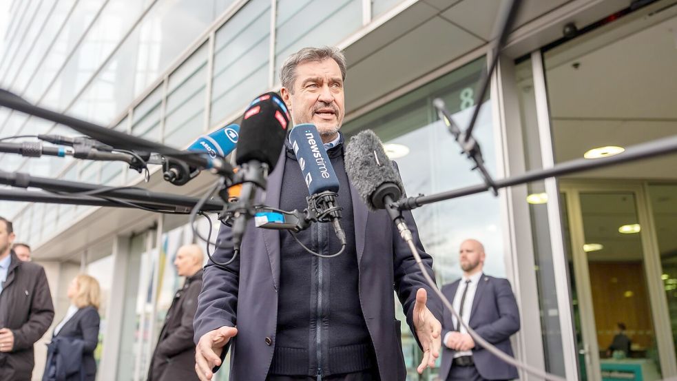 CSU-Chef Markus Söder zeigt sich zum Auftakt der Gespräche optimistisch. Foto: Michael Kappeler/dpa