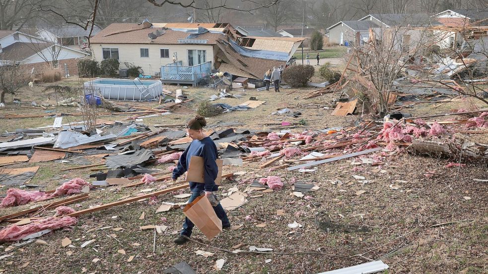 Zerstörung nach dem Sturm. Foto: Robert Cohen/St. Louis Post-Dispatch/AP/dpa