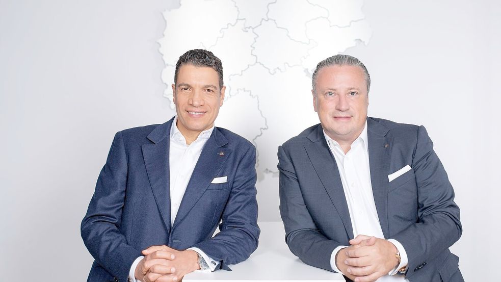 Sassan Hilgendorf und Daniel Ritter, Geschäftsführende Gesellschafter bei Von Poll Immobilien: Ein Mehrheitsanteil an dem Makler soll verkauft werden (Archivbild) Foto: Poll Immobilien/Von Poll Immobilien/dpa