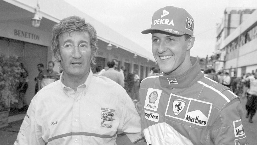 Eddie Jordan (l) war Förderer von Michael Schumacher. Foto: picture alliance / dpa