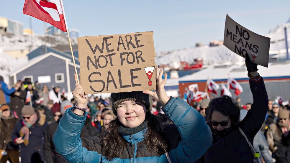 Eine deutliche Mehrheit der Grönländer will nicht Teil der USA werden. (Archivbild) Foto: Christian Klindt Soelbeck/Ritzau Scanpix Foto/AP/dpa